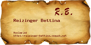 Reizinger Bettina névjegykártya